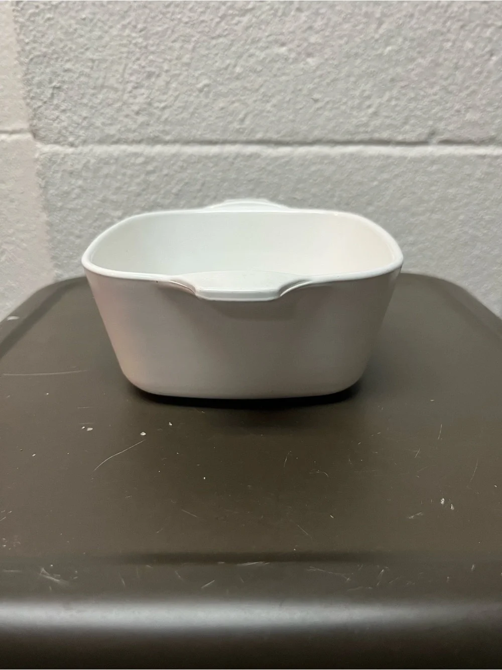 Corningware White Casserole with Blue Floral Design
